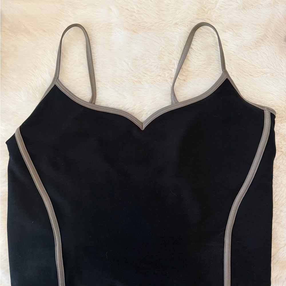 Abercrombie & Fitch Black Chemise with Gray Trim